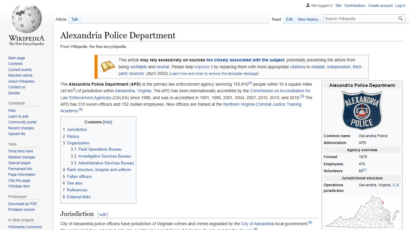 Alexandria Police Department - Wikipedia